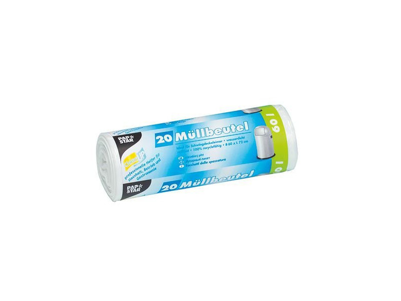 STARPAK Sac poubelle LDPE, 60 litres, blanc
