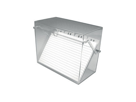 helit Petite boîte à fiches 'the index' transparent