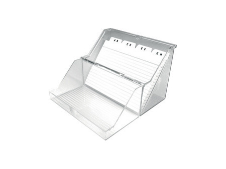 helit Petite boîte à fiches 'the index' transparent