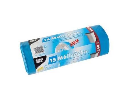 STARPAK Sac poubelle LDPE, 240 litres, bleu
