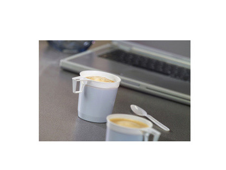 STARPAK Tasse de café en plastique, 0,25 l, blanc, 40 pièces