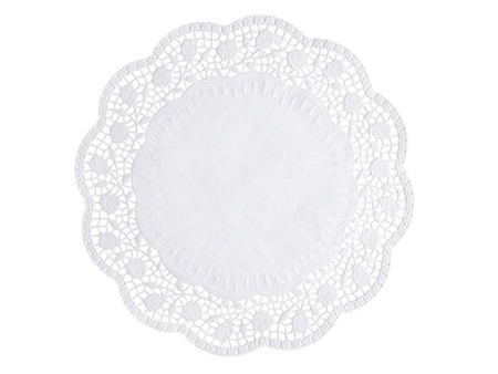 PAPSTAR Napperon, rond, diamètre: 360 mm, blanc