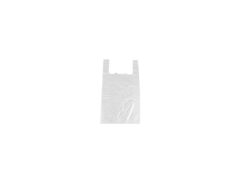 STARPAK Sac en plastique, en HDPE, blanc