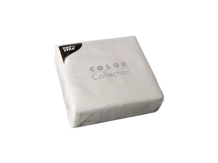 PAPSTAR Serviette, 330 x 330 mm, 1 couche, blanc