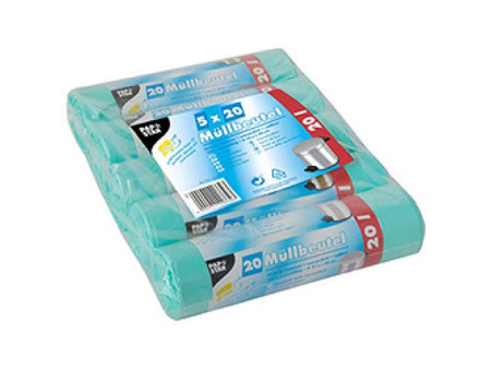 STARPAK Sac poubelle HDPE, 20 litres, vert menthe