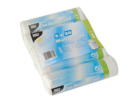 STARPAK Sac poubelle HDPE, 20 litres, vert menthe