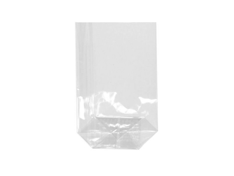 STARPAK Sachet à fond plat, (L)100 x (H)150 mm, transparent