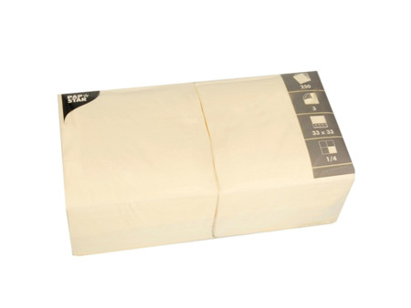 PAPSTAR Serviettes lunch, 330 x 330 mm, crème