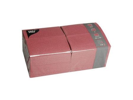 PAPSTAR Serviettes bistrot, 330 x 330 mm, bordeaux