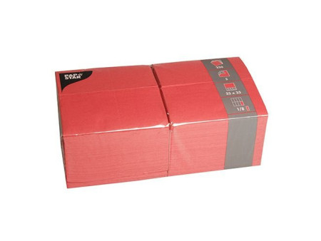 PAPSTAR Serviettes bistrot, 330 x 330 mm, rouge
