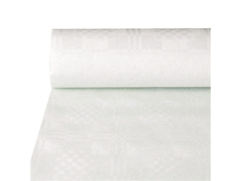 PAPSTAR Nappe damassée, (l)1,0 x (L)10 m, blanc