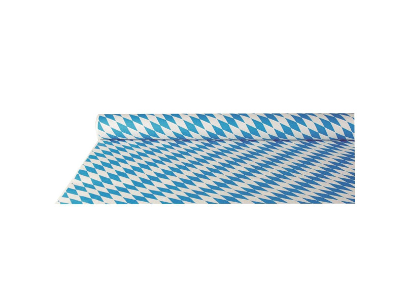PAPSTAR Nappe damassée, (l) 1,0 x (L)10 m, 'bleu bavarois'