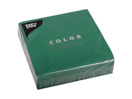 PAPSTAR Serviettes, 320 x 320 mm, 3 couches, vert foncé