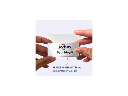 AVERY Insert imprimable pour badge, 190 g/m2, 65x30mm, blanc