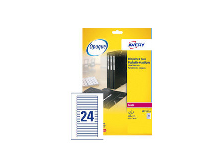 AVERY Etiquette de classement adhésive, 134 x 11 mm, blanc