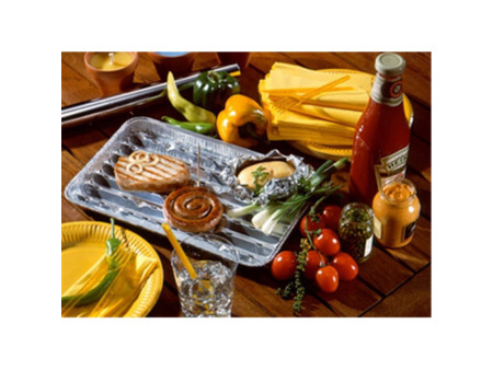 STARPAK Plateau pour grillades en aluminium, rectangulaire