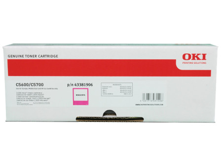 OKI Toner pour OKI C5600/C5600N/C5700/C5700N, magenta