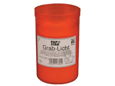 PAPSTAR Photophore tombal 3 jours, diamètre: 64 mm, rouge