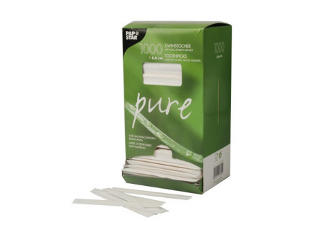 PAPSTAR Cure-dent 'pure', en bois, rond, longueur: 65 mm