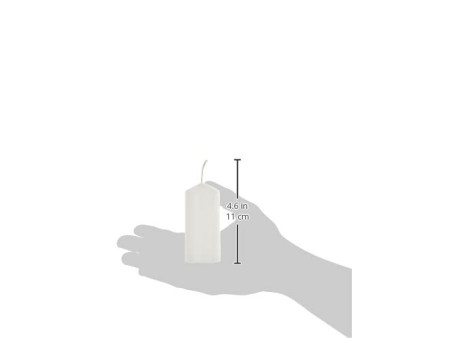 STARPAK Bougie cylindrique, diamètre: 40 mm, blanc