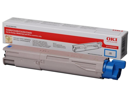 OKI Toner pour OKI C3450, cyan, HC