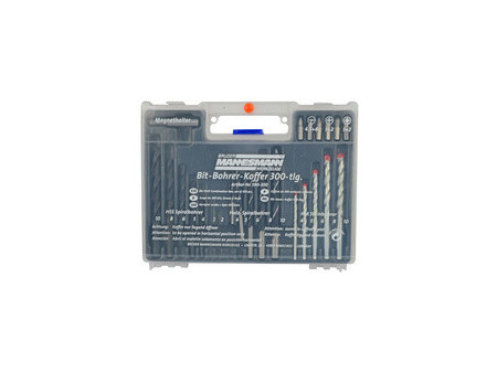 BRÜDER MANNESMANN Kit forets & chevilles, 300 pièces