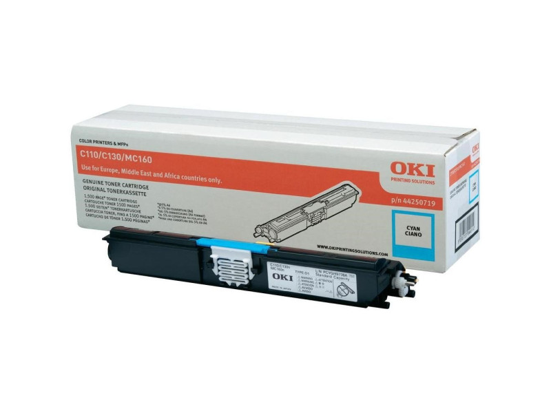 OKI toner pour OKI C110/C130N, cyan
