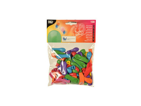 PAPSTAR Ballons bombe à eau, assorti, 100 pièces