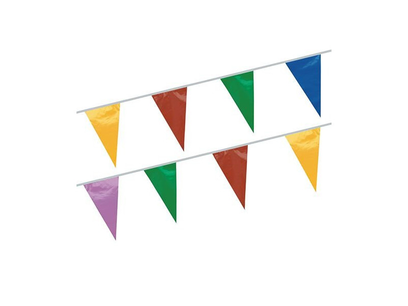 PAPSTAR Guirlande de fanions, multicolore, en film plastique