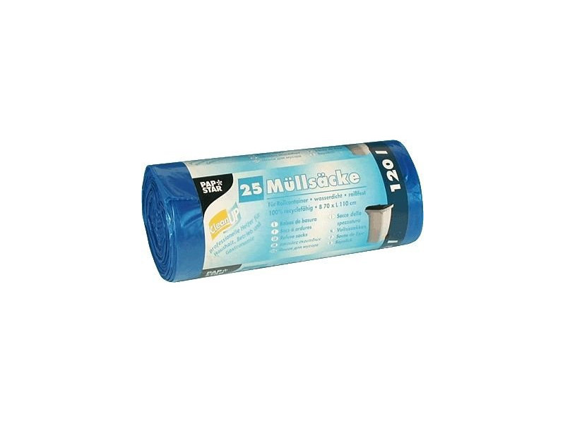 STARPAK Sac poubelle HDPE, 120 litres, bleu