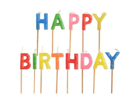 PAPSTAR Bougie pour gâteau d'anniversaire 'Happy Birthday'