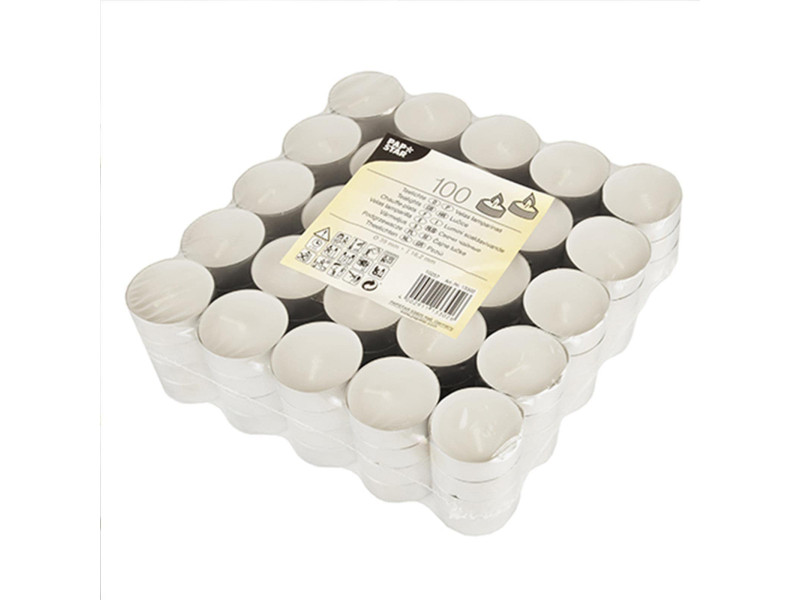 STARPAK Bougies chauffe-plat, diamètre: 38 mm, blanc