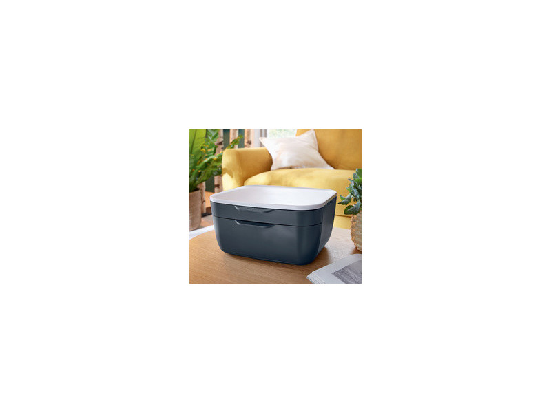 LEITZ Bloc de classement Cosy, 2 tiroirs, jaune/gris clair