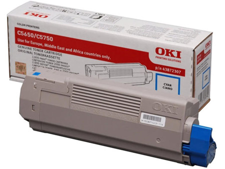 OKI Toner pour OKI C5650/C5650N/C5750/C5750N, cyan
