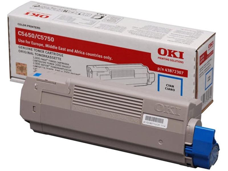 OKI Toner pour OKI C5650/C5650N/C5750/C5750N, cyan