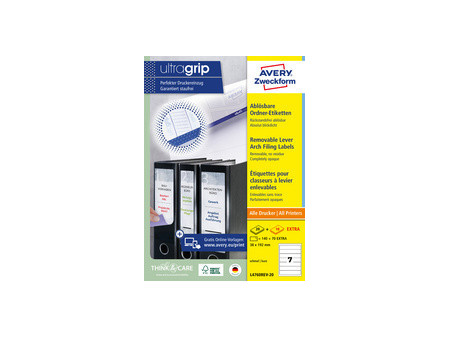 AVERY Zweckform Etiquette pour dos de classeur, détachable