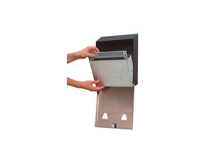 Rubbermaid Cendrier mural Smockers' Station, noir / argent