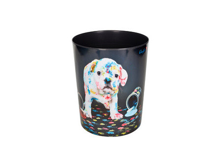Läufer Corbeille à papier 'chien multicoloré'