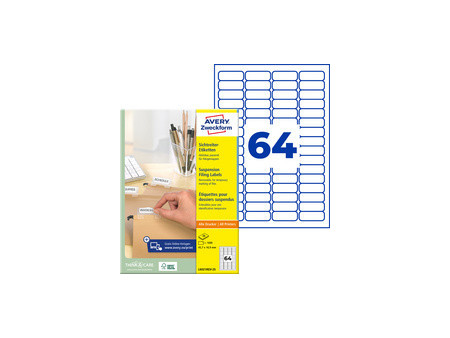 AVERY Zweckform Etiquettes pour dossiers suspendus, blanc