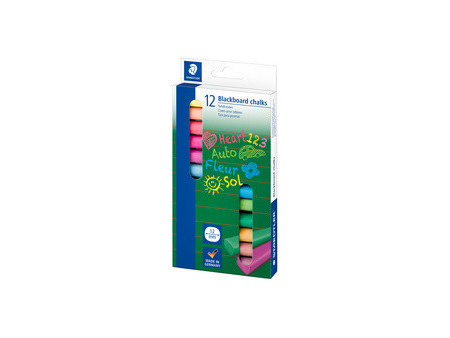 STAEDTLER Craie pour tableau, étui en carton de 12, assorti