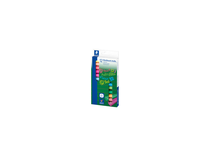 STAEDTLER Craie pour tableau, étui en carton de 12, assorti