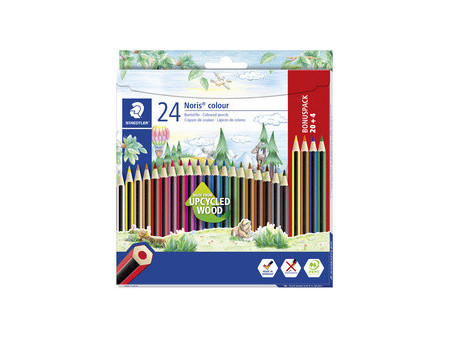 STAEDTLER Crayon de couleur Noris Colour, étui carton 20+4