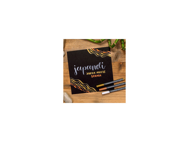 STAEDTLER Feutre pinceau metallic brush, étui de 6