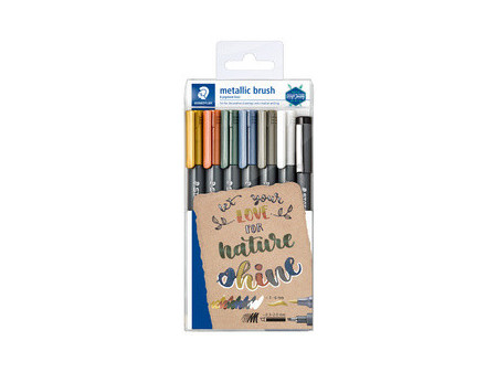 STAEDTLER Feutre pinceau metallic brush, étui de 6
