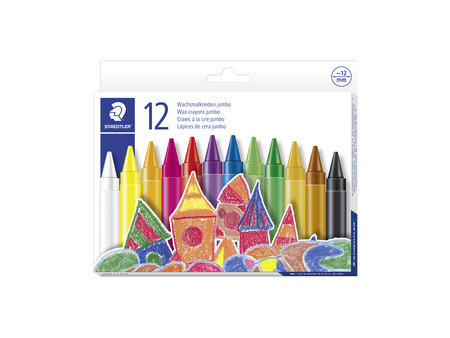 STAEDTLER Craie à la cire jumbo, étui carton de 12