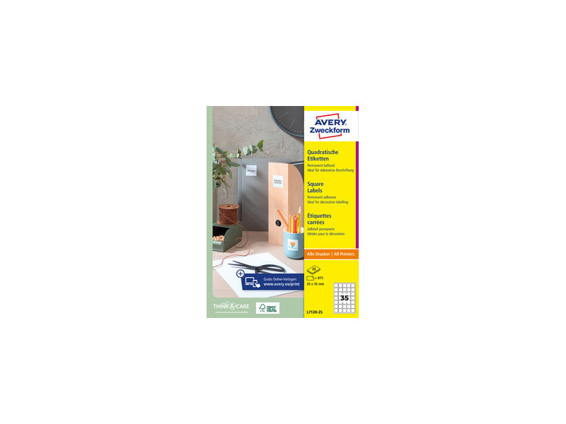 AVERY Zweckform Etiquette pour codes QR, 45 x 45 mm, carré