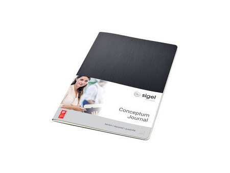 sigel Cahier Conceptum, A4, ligné, noir