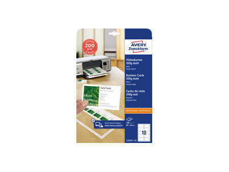 AVERY Zweckform Carte de visite Quick & Clean, blanc