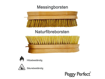 Peggy Perfect Brosse métallique 'GRILL', bois naturel