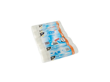 STARPAK Sac poubelle HDPE à liens coulissants, 30 litres
